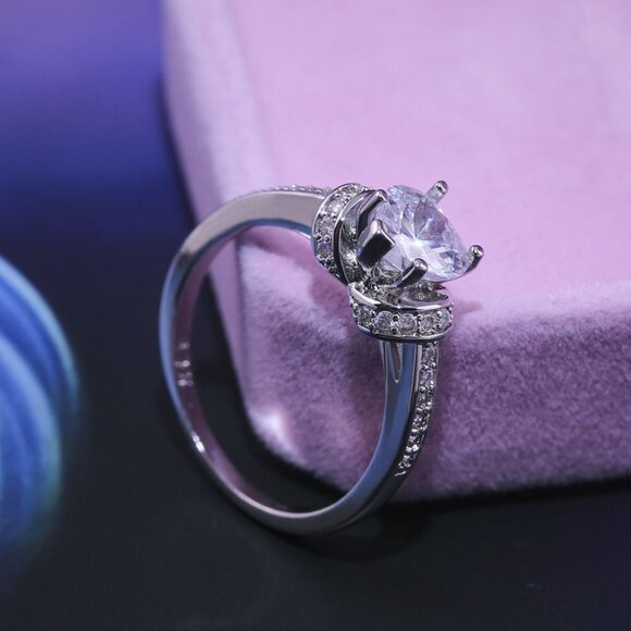 🔥Wedding Heart Diamond Ring for Women, F147 - Picture 4 of 7